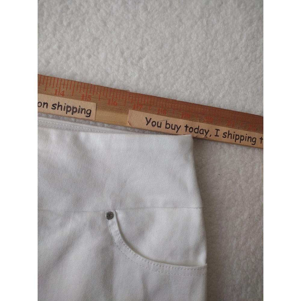S.C. & Co Stork Women XXL White Denim Mini Pockets Casual Vacation Beach Resort - Picture 6 of 12